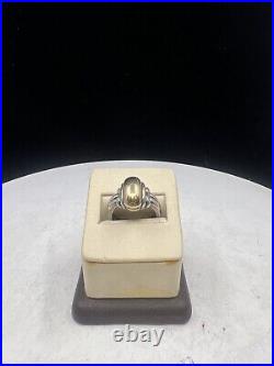 James Avery Sterling Silver 14k Gold Medium Sized Dome Ring
