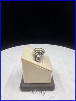 James Avery Sterling Silver 14k Gold Medium Sized Dome Ring