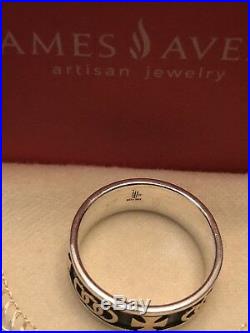 James Avery Sterling Silver & 14k Gold Pattee Cross Wedding Band Ring Size 12.0