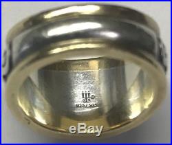 James Avery Sterling Silver/14k Gold Scrolled Fleur-De-Lis Ring Size 7.5