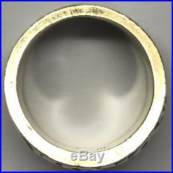 James Avery Sterling Silver/14k Gold Scrolled Fleur-De-Lis Ring Size 7.5