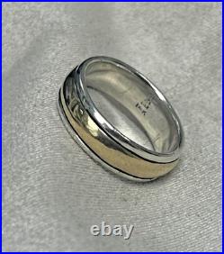 James Avery Sterling Silver & 14k Gold Simplicity Wedding Band Size 7