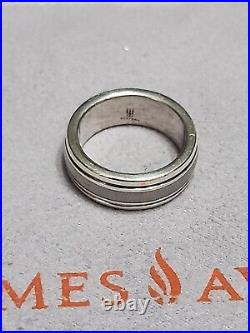 James Avery Sterling Silver & 14k Gold Simplicity Wedding Band Size 7