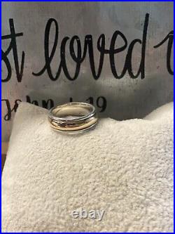 James Avery Sterling Silver 14k Simplicity Band Ring Size 6