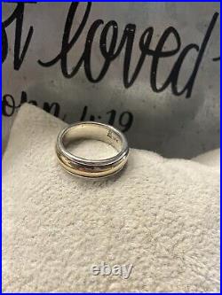 James Avery Sterling Silver 14k Simplicity Band Ring Size 6