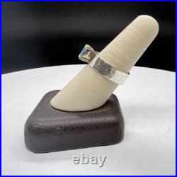 James Avery Sterling Silver & 14k Yellow Gold Blue Topaz Birthstone Ring Size 9