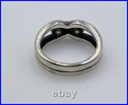 James Avery Sterling Silver & 14k Yellow Gold Ring Size 7