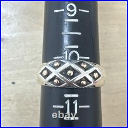 James Avery Sterling Silver 14k Yellow Gold Spanish Lattice Ring Retired Sz 6.75