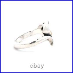 James Avery Sterling Silver & 14k Yellow Gold Vintage Heart Ring Sz 8