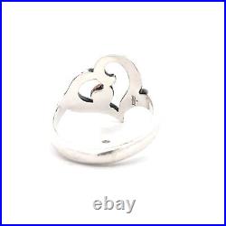 James Avery Sterling Silver & 14k Yellow Gold Vintage Heart Ring Sz 8
