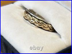 James Avery Sterling Silver & 14kt Braided Band Ring 6.30 Grams Size 7
