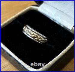 James Avery Sterling Silver & 14kt Braided Band Ring 6.30 Grams Size 7