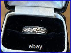 James Avery Sterling Silver & 14kt Braided Band Ring 6.30 Grams Size 7