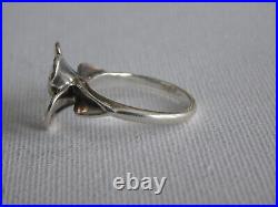 James Avery Sterling Silver 18k Gold April Flower Ring Sz 7.5