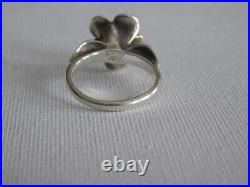 James Avery Sterling Silver 18k Gold April Flower Ring Sz 7.5