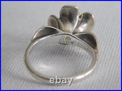 James Avery Sterling Silver 18k Gold April Flower Ring Sz 7.5