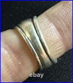 James Avery Sterling Silver & 18k Gold Christina Blue Topaz Ring Size 6.25