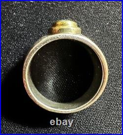 James Avery Sterling Silver & 18k Gold Christina Blue Topaz Ring Size 6.25