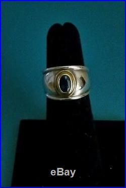 James Avery Sterling Silver & 18k Gold Topaz Christina Ring Size 5