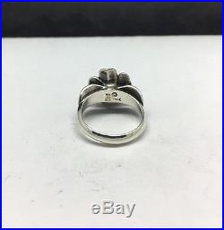 James Avery Sterling Silver/18k Yellow Gold April Flower Ring Size 5