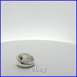 James Avery Sterling Silver + 18k Yellow Gold Christina Blue Topaz Ring Sz 7.25