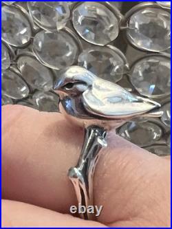 James Avery Sterling Silver 3D Bird On A Branch Ring