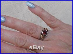 James Avery Sterling Silver/925 & 14kt Ruby Heart RingSize 6Retired