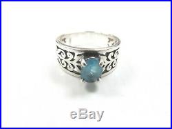 James Avery Sterling Silver 925 Adoree Ring with Blue Topaz Size 9 JA06