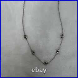 James Avery Sterling Silver 925 Daisy Flower Station Necklace 20in Gift Chain James Avery Sterling Silver 925 Daisy Flower Station Necklace 20in Gift Chain