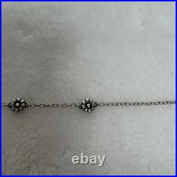 James Avery Sterling Silver 925 Daisy Flower Station Necklace 20in Gift Chain