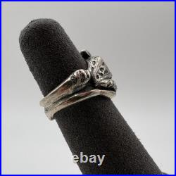James Avery Sterling Silver 925 Frog Ring Size 4 Band Animal Boho Statement