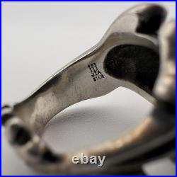 James Avery Sterling Silver 925 Frog Ring Size 4 Band Animal Boho Statement