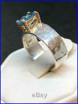James Avery Sterling Silver 925 Julietta Ring with Blue Topaz CT