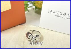 James Avery Sterling Silver 925 Large Puffy Scroll Band Ring Size 6 Box Bag 6.2g