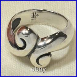 James Avery Sterling Silver 925 Large Puffy Scroll Band Ring Size 6 Box Bag 6.2g