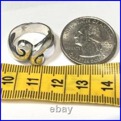 James Avery Sterling Silver 925 Large Puffy Scroll Band Ring Size 6 Box Bag 6.2g