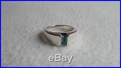 James Avery Sterling Silver 925 Meridian Ring With blue topaz Size 6