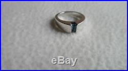James Avery Sterling Silver 925 Meridian Ring With blue topaz Size 6