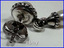 James Avery Sterling Silver 925 Pearl Drop Earrings Victorian Scroll Ring Size 8 James Avery Sterling Silver 925 Pearl Drop Earrings Victorian Scroll Ring Size 8