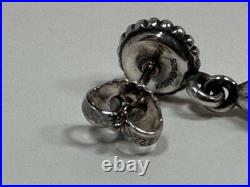 James Avery Sterling Silver 925 Pearl Drop Earrings Victorian Scroll Ring Size 8