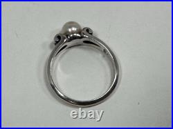 James Avery Sterling Silver 925 Pearl Drop Earrings Victorian Scroll Ring Size 8