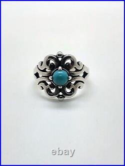 James Avery Sterling Silver 925 Spanish Lace Birthstone Turquoise Ring Size 6