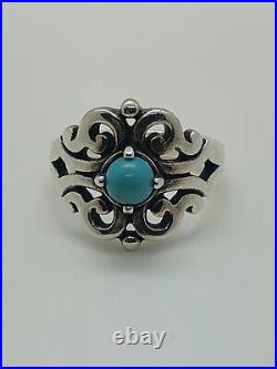 James Avery Sterling Silver 925 Spanish Lace Birthstone Turquoise Ring Size 6
