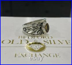 James Avery Sterling Silver Abounding Vine Citrine Ring Size 8 Retired