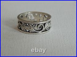 James Avery Sterling Silver Abounding Vine Ring Sz 7.5