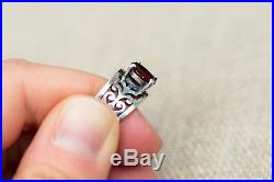 James Avery Sterling Silver Adoree Garnet Ring size 6