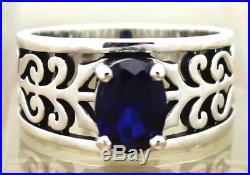 James Avery Sterling Silver Adoree Ring WithBlue Sapphire Size 8.5, 5.7G RET$405