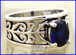 James Avery Sterling Silver Adoree Ring WithBlue Sapphire Size 8.5, 5.7G RET$405