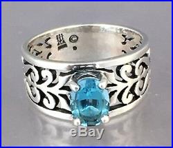 James Avery Sterling Silver Adoree Ring With Blue Topaz