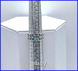 James Avery Sterling Silver Adoree Ring with Blue Topaz Size 8 1/2